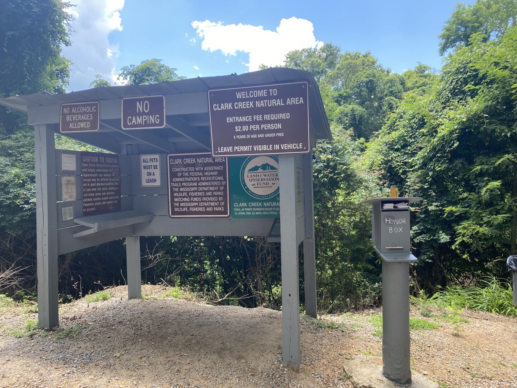 Camping near clark creek natural outlet area