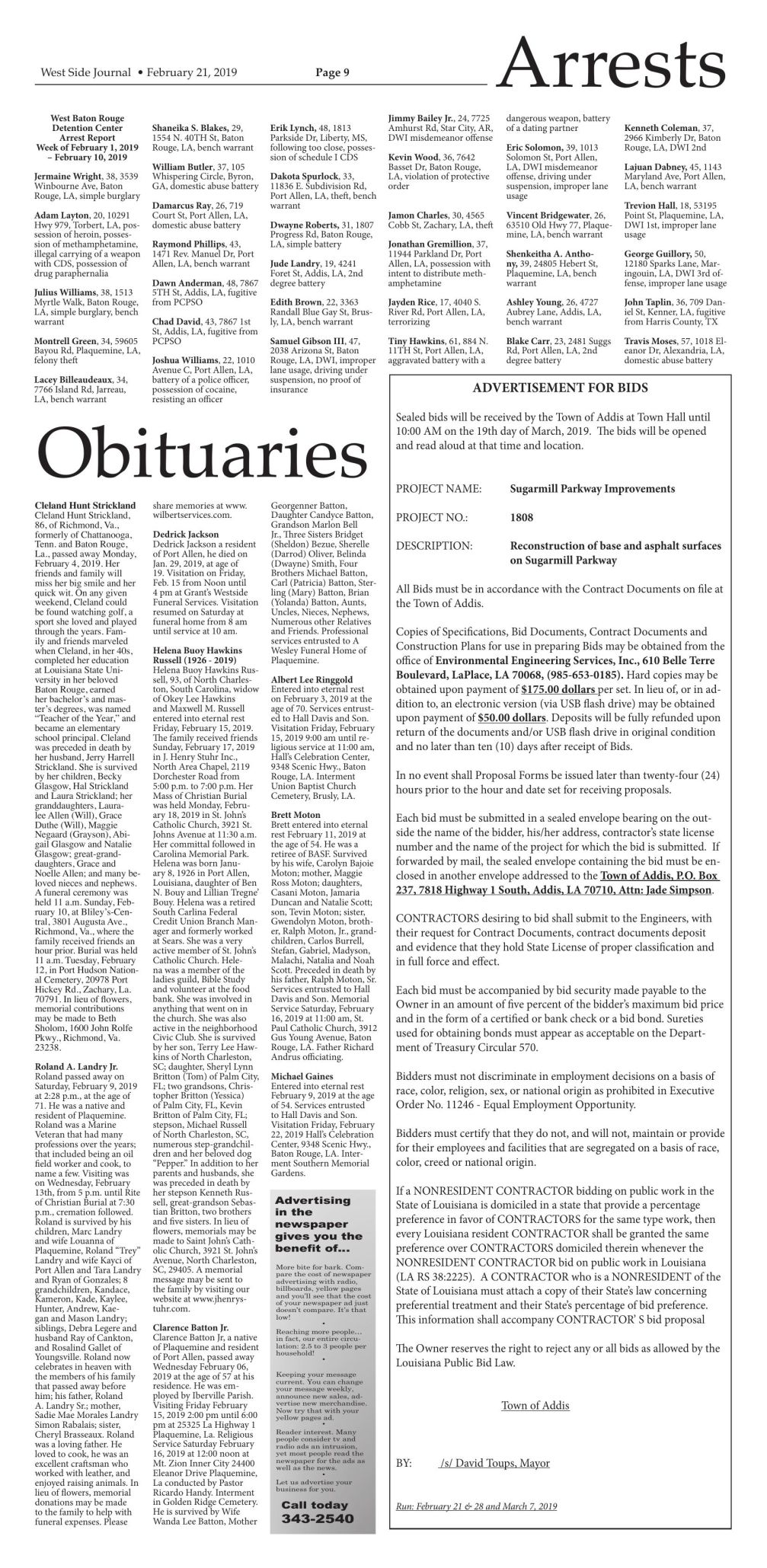 Obituaries | Thewestsidejournal.com