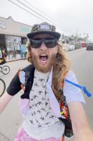 US comedian becomes first person to cycle from coast to coast – on a BMX