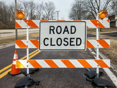 Road Closed Detour sign (copy)