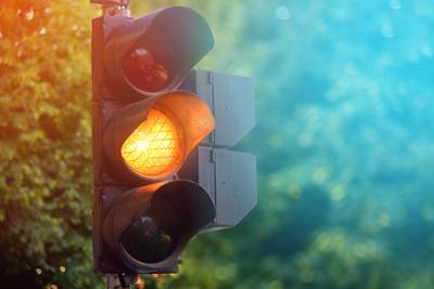 STOCK traffic light