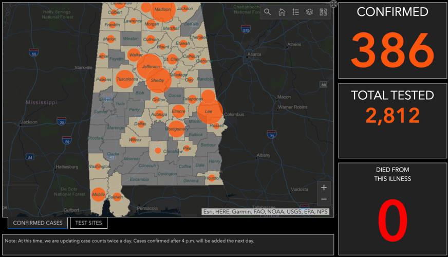 COVID 3/25 p.m. map