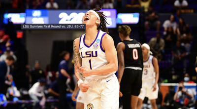 Survive and advance: LSU Women's Basketball tops Jackson State by just three points in the first round of March Madness