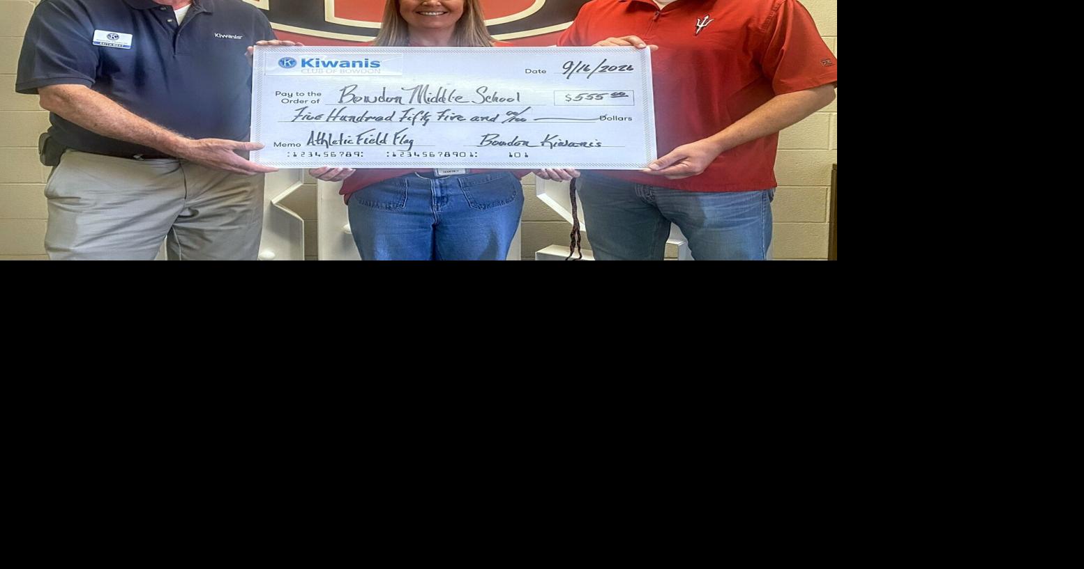 Bowdon Kiwanis donates money for flag
