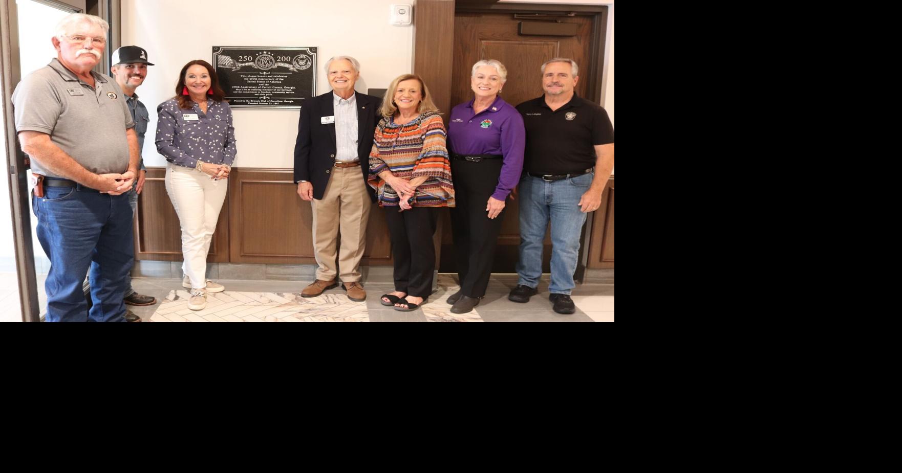 Kiwanis Club installs plaque at Administration Building