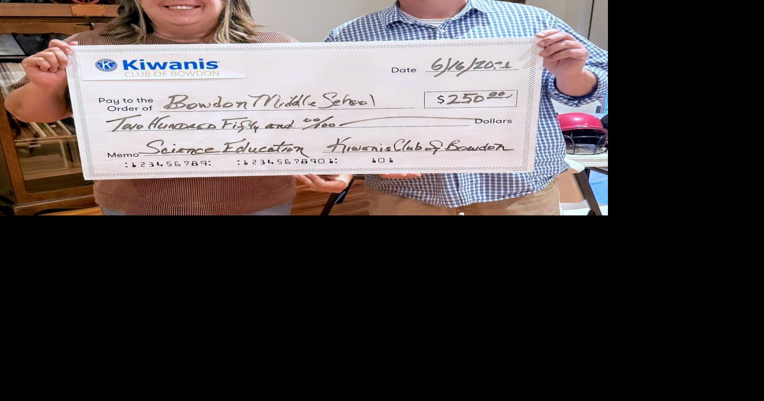 Kiwanis donates to BMS science department