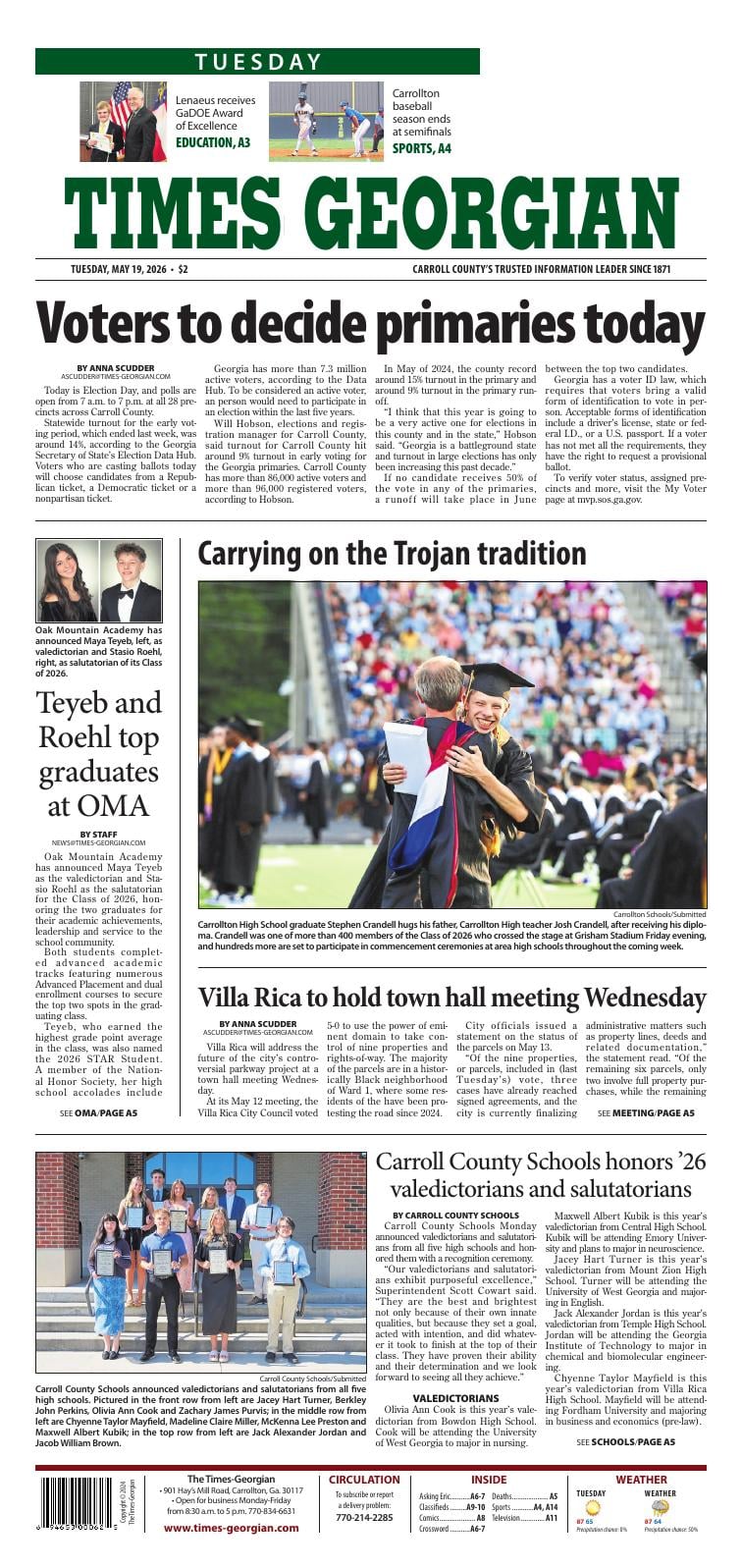 Page A1 | e-Edition | times-georgian.com