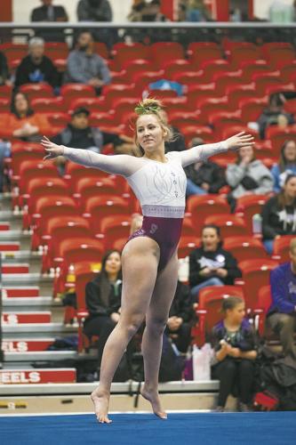 Thornton competes at regionals in gymnastics