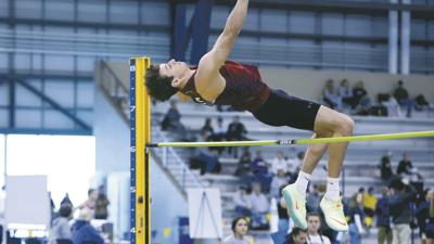 Jaiden Peraza cleared 2.01 meters in the high jump. VCSU photos