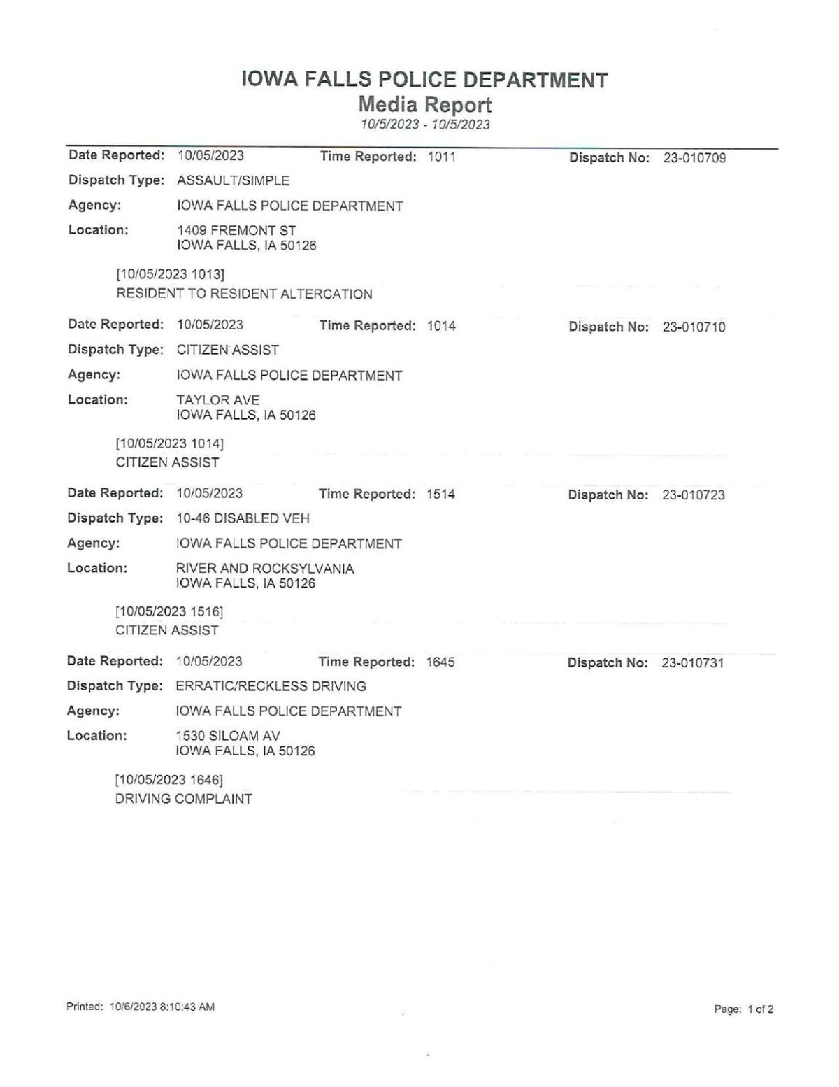 Ridgecrest Police Logs - f5t7gzm