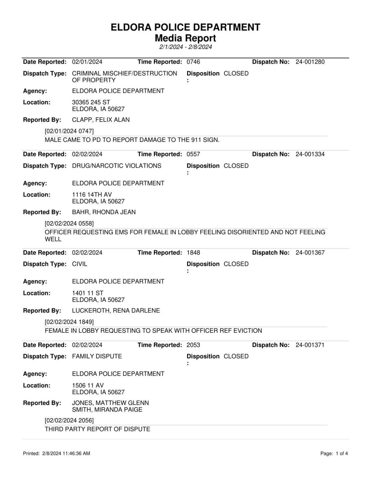 Androscoggin Police Log - p3cfgdb