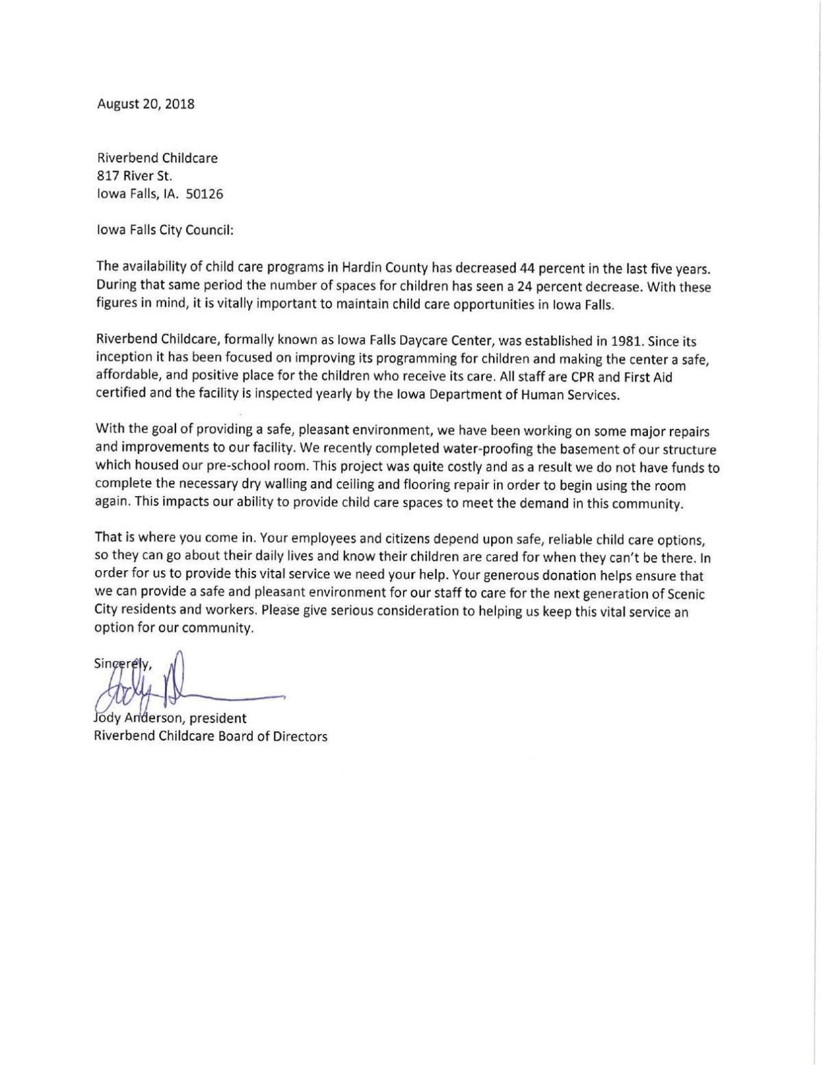Riverbend Letter To If City Council Timescitizen Com