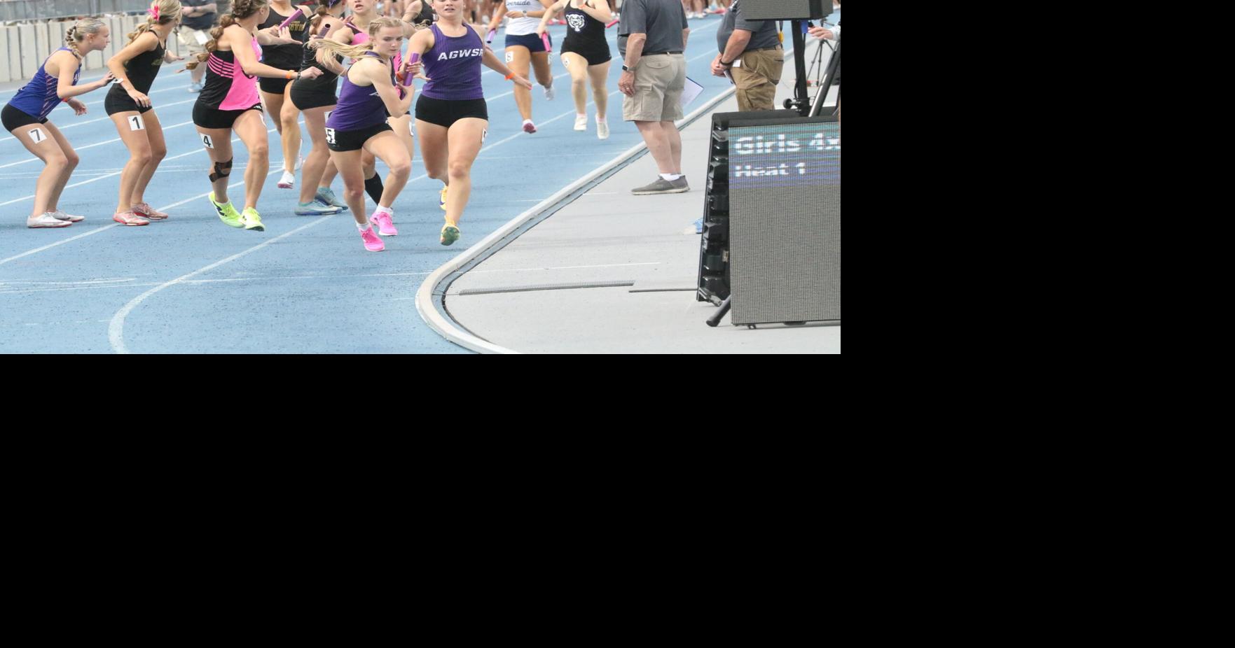 Girls 4x4 second again, Heubner coaches at final State