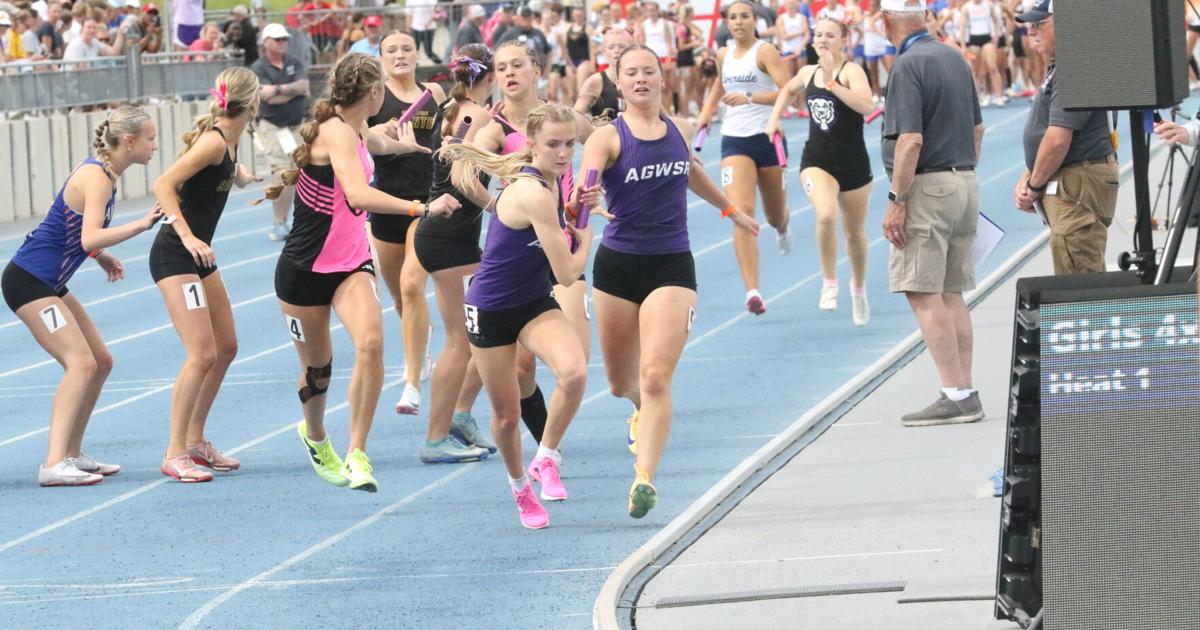 Girls 4x4 second again, Heubner coaches at final State
