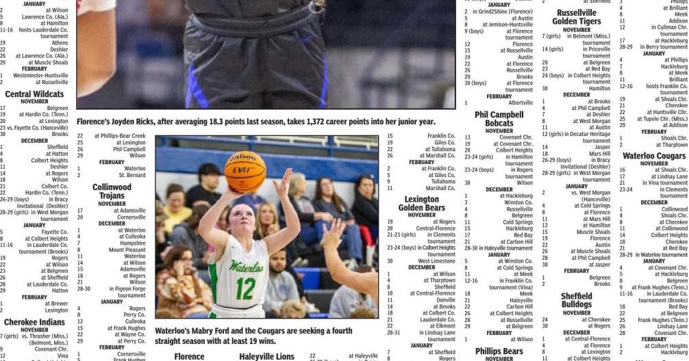 2026-27 Shoals-area high school basketball schedules