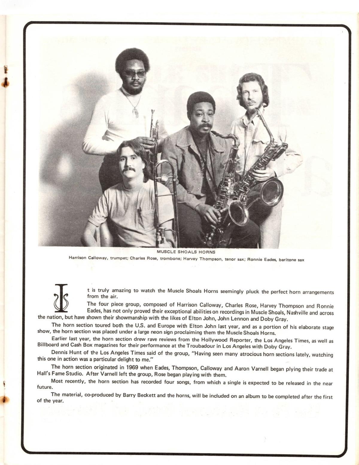 Muscle Shoals Horns Long Career Had Endless Hits Local News Timesdaily Com muscle shoals horns long career had