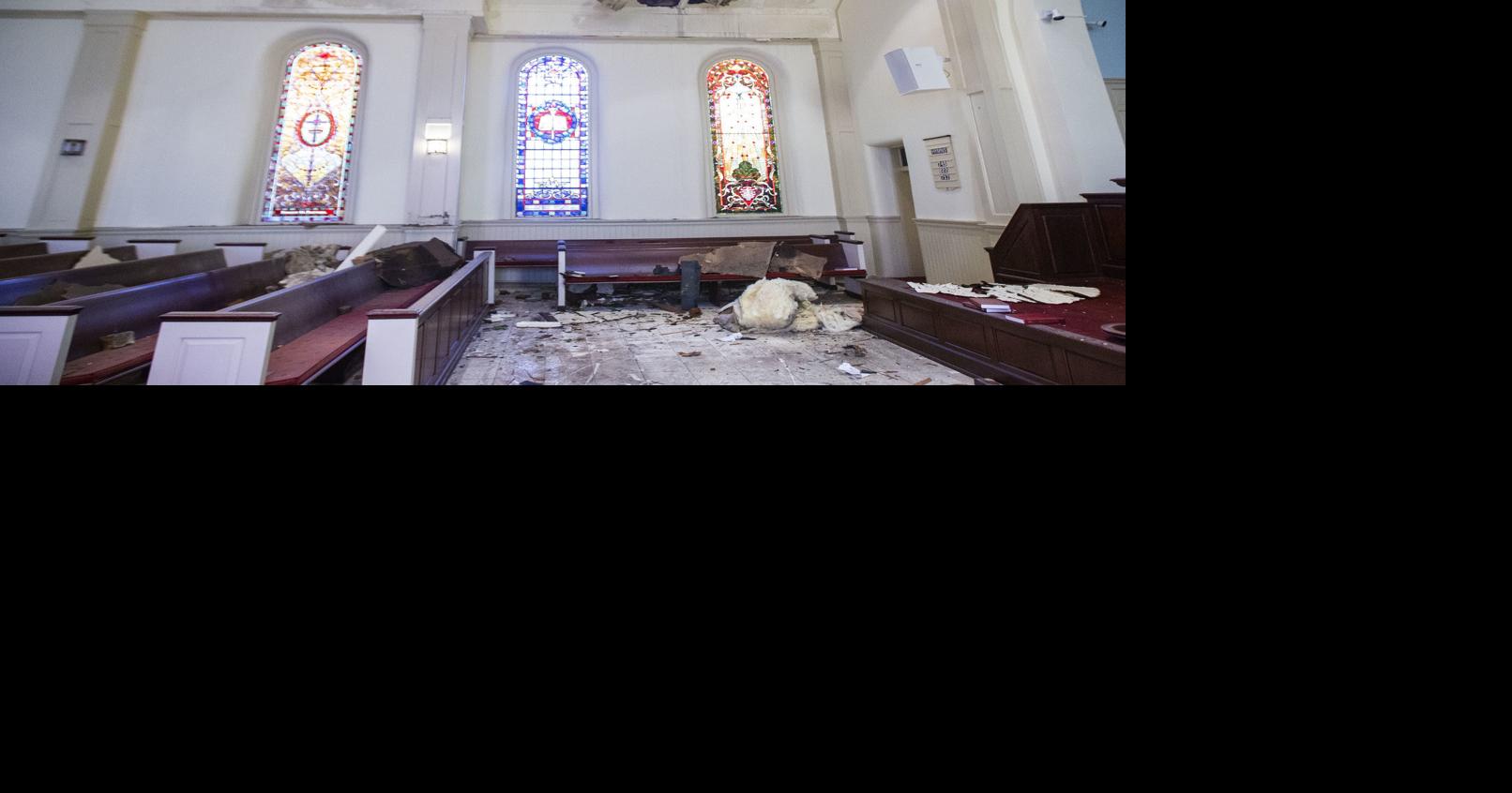Church sanctuary needs repairs after tree falls during storm | Local ...