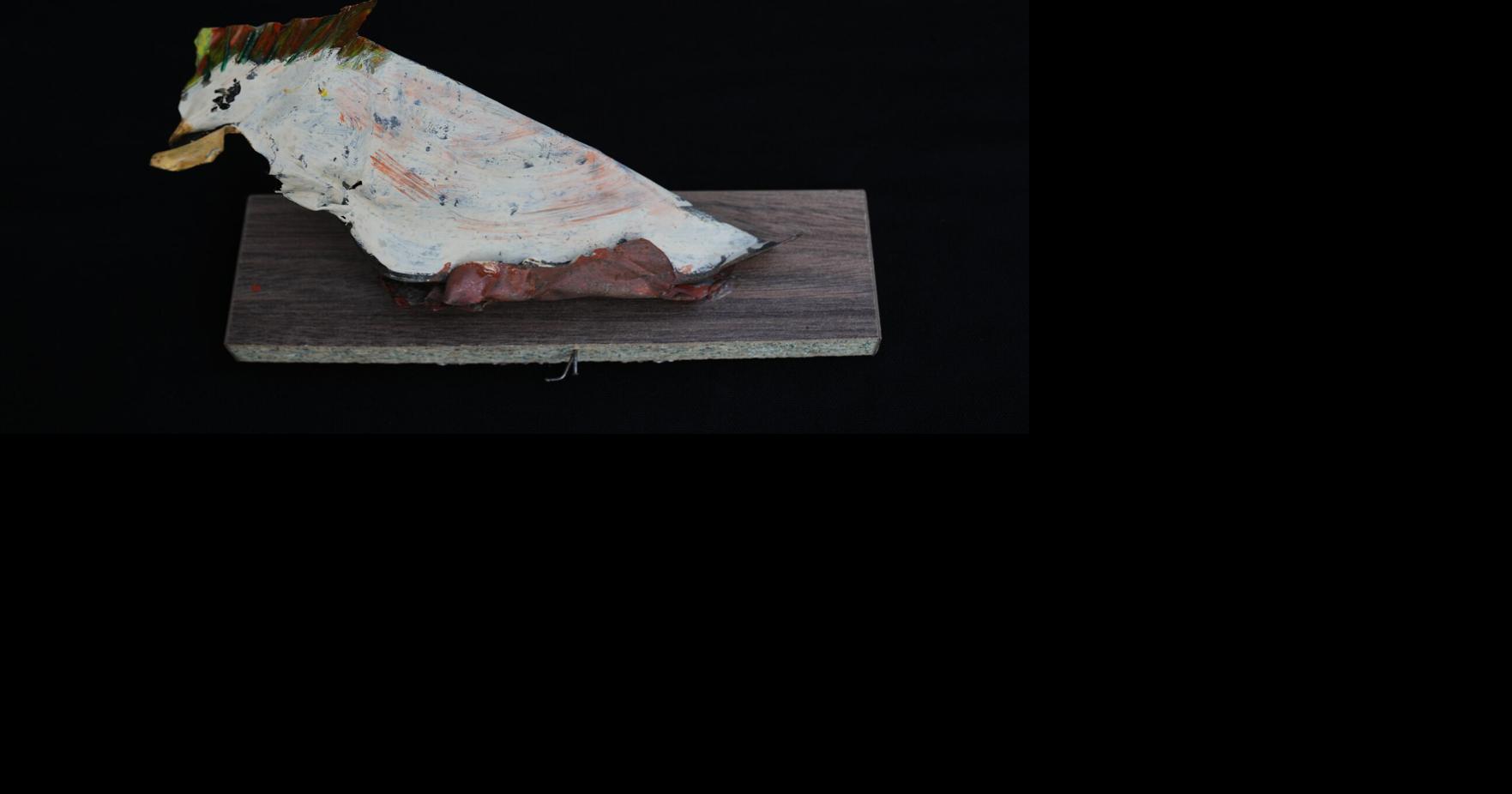 Lebanese artist turns shrapnel from Israeli munitions into art, in ...