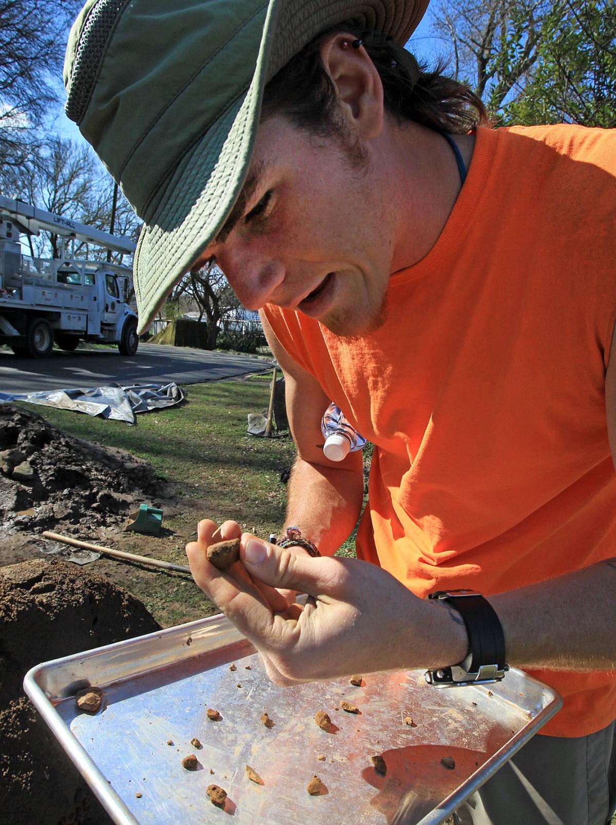 Archaeological excavation at the Florence Indian mound Gallery