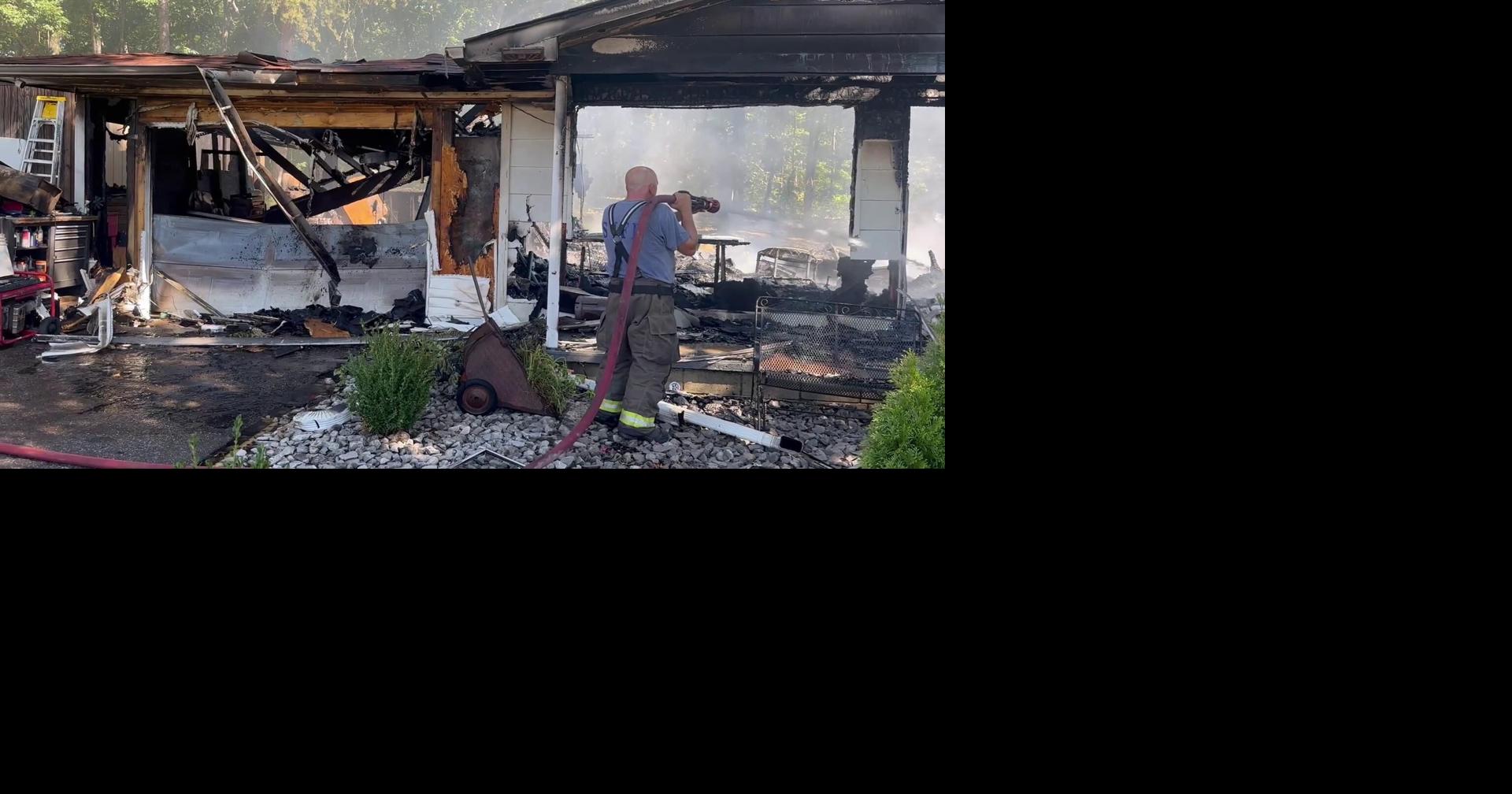 Firefighters battle blaze in Colbert County