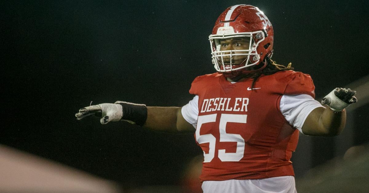 TimesDaily.com - Thicc 6: Deshler lineman Acklin celebrates 1st TD in playoff win image