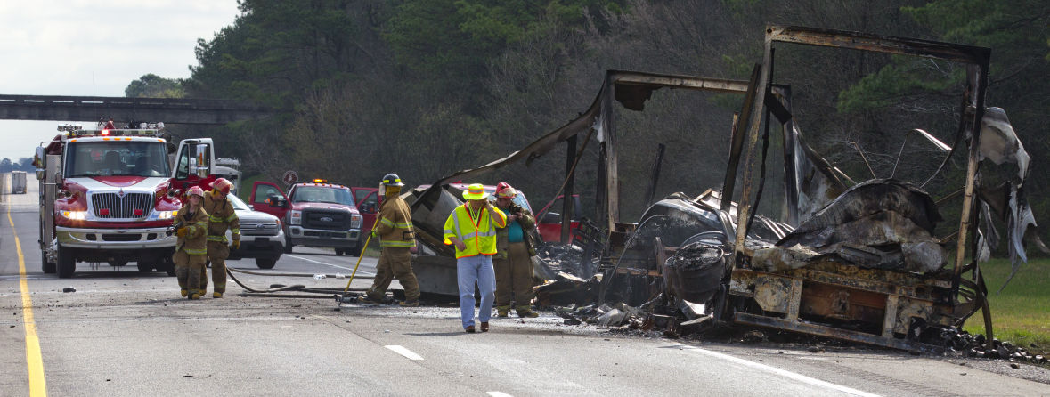 18-Wheeler burns 1