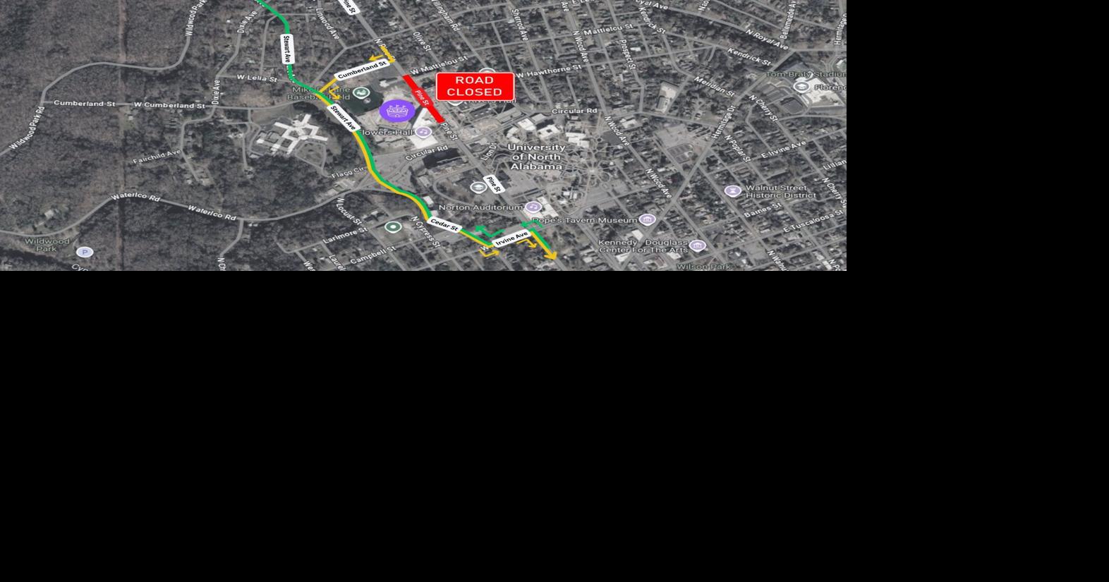 Portion of Pine Street at the UNA campus will be closed | Education ...