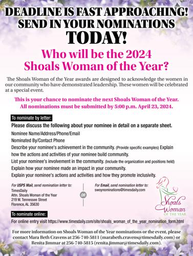 2024 Shoals Woman Nomination Announcement