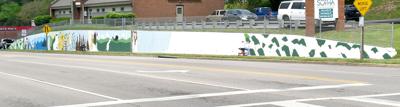 Kane Strreet mural in progress