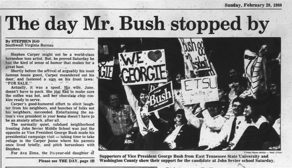 The Day Mr Bush Stopped By Local News Timesnews Net