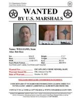 Escaped serial rape suspect Sean Williams still on the run, "top priority" for FBI, U.S. Marshals