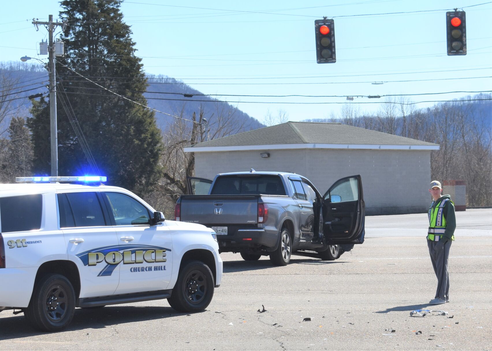 Woman rescued from van with jaws of life after three car crash in