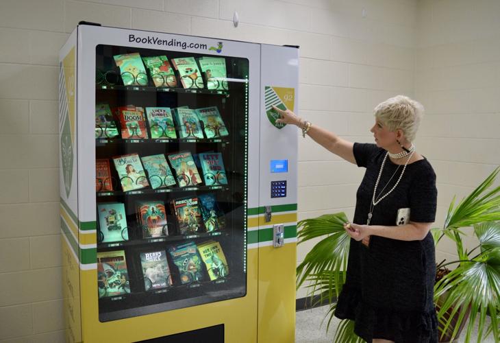 Woodland Elementary encourages reading with book vending machine