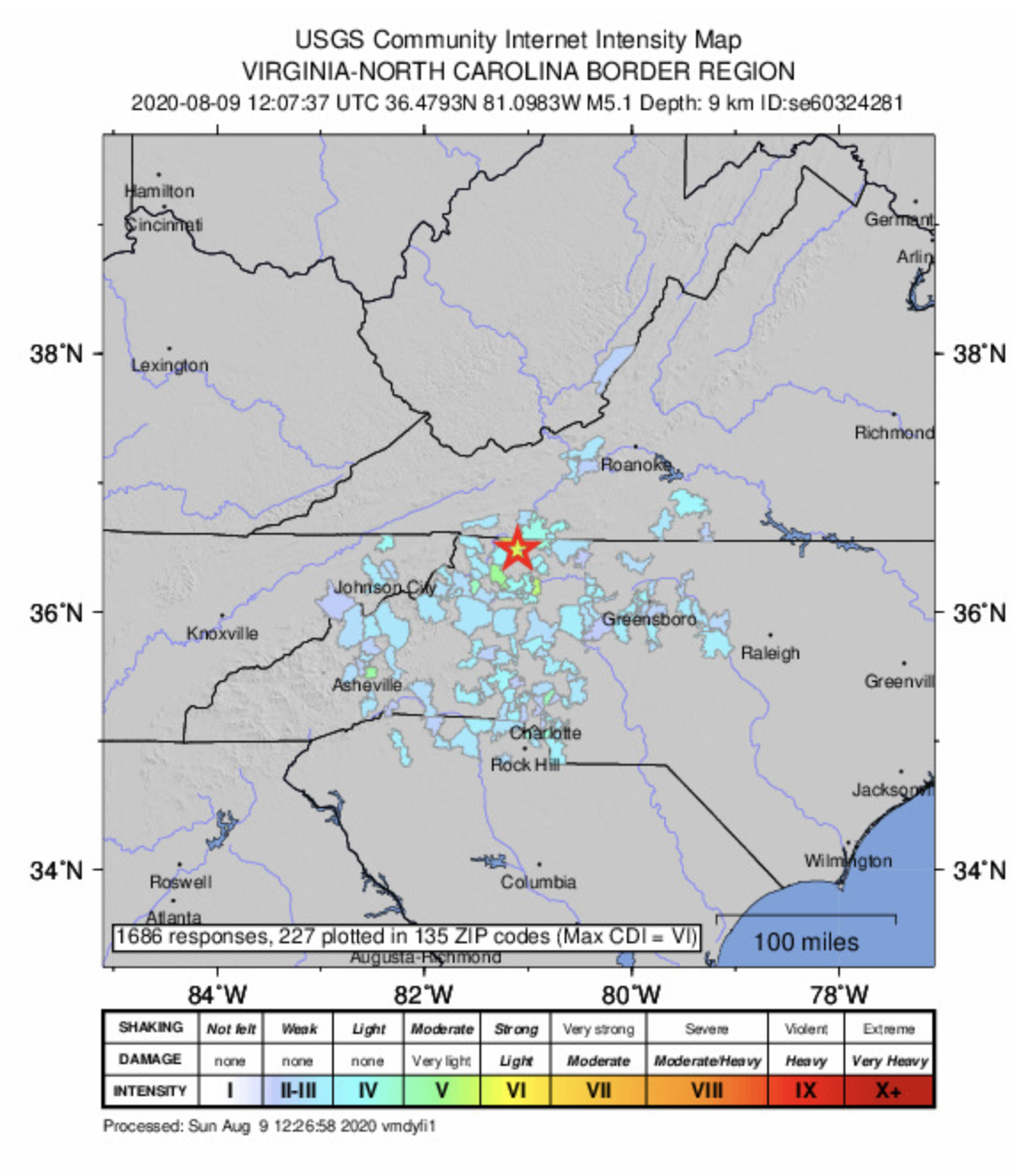 Earthquake today johnson city tn information