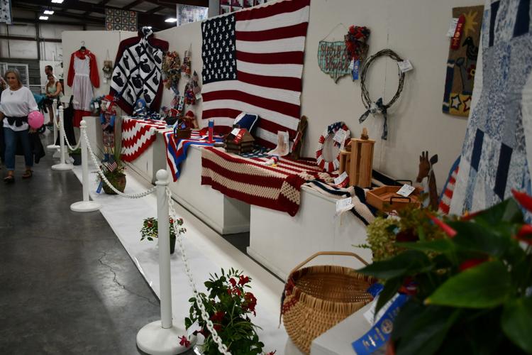 Handmade items on display
