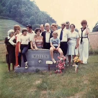 Visiting the cemetery circa 1977