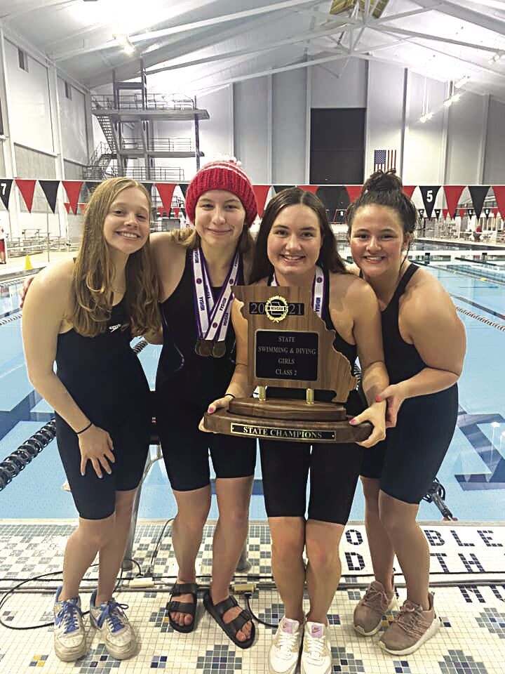 KHS Swim Team Champs 4 - The 500 Crew - Grace Marcus, Nora Lee Brown, Olivia Thurman, Elizabeth Greene.tif