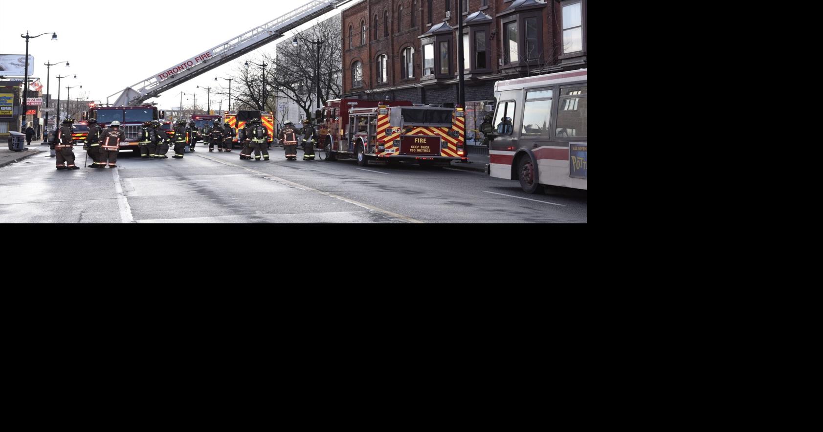 Toronto firefighters rescue two people from burning Bloor West building