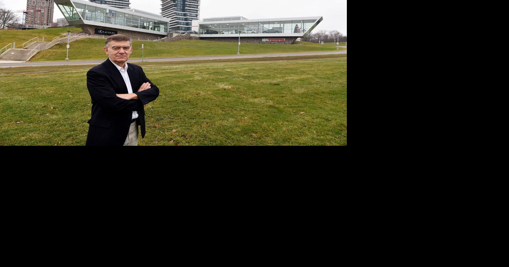 Proposed five-tower development to replace car dealerships