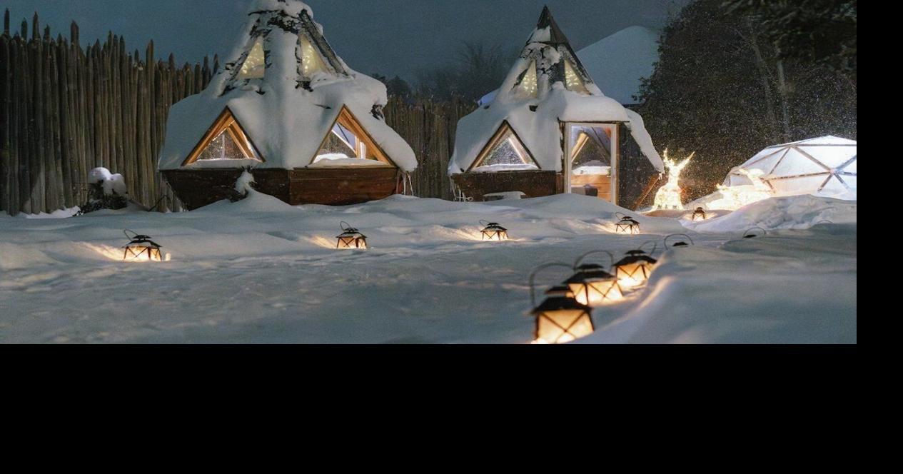 This historic Ontario spot has enchanting outdoor dining ice crystals and cosy cabins in a picturesque setting