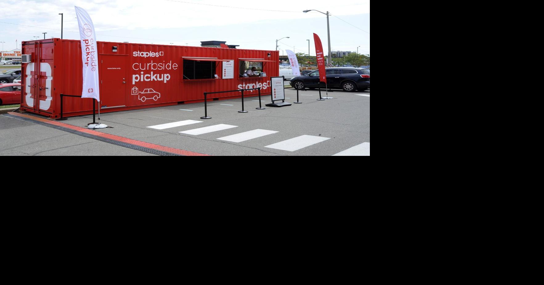 Staples pilots curbside pickup shipping container at Sherway Gardens News