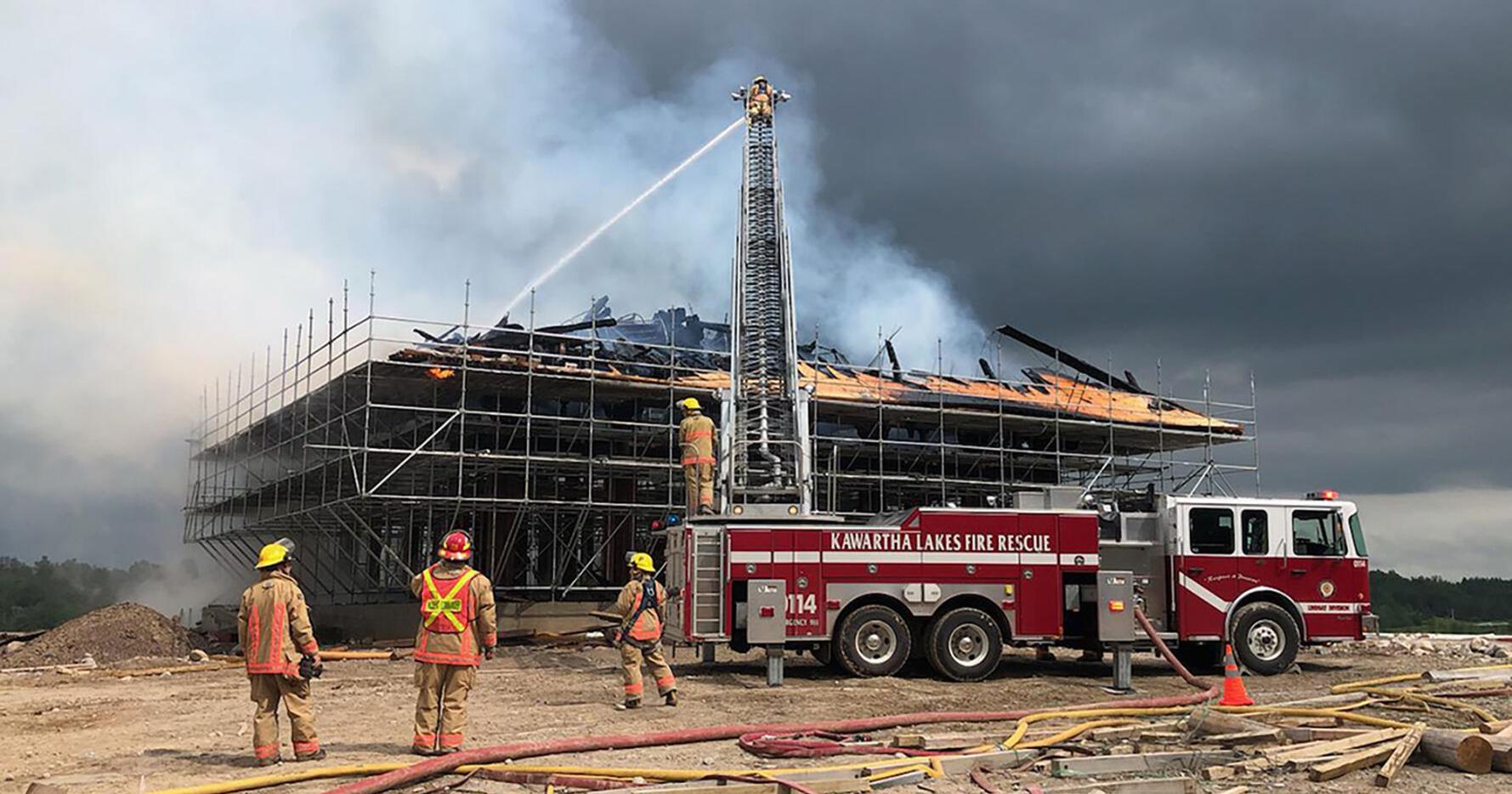 Firefighters battle massive blaze at Wutai Shan Buddhist Garden temple near Bethany - Vimarsana News