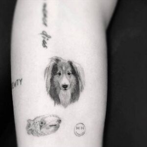 Heartbroken pet owner gets tattoo crafted with beloved dogs ashes