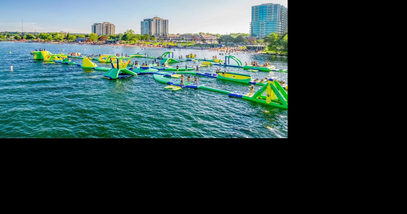 Canada’s largest inflatable waterpark is a floating playground on the lake in this vibrant Ontario city