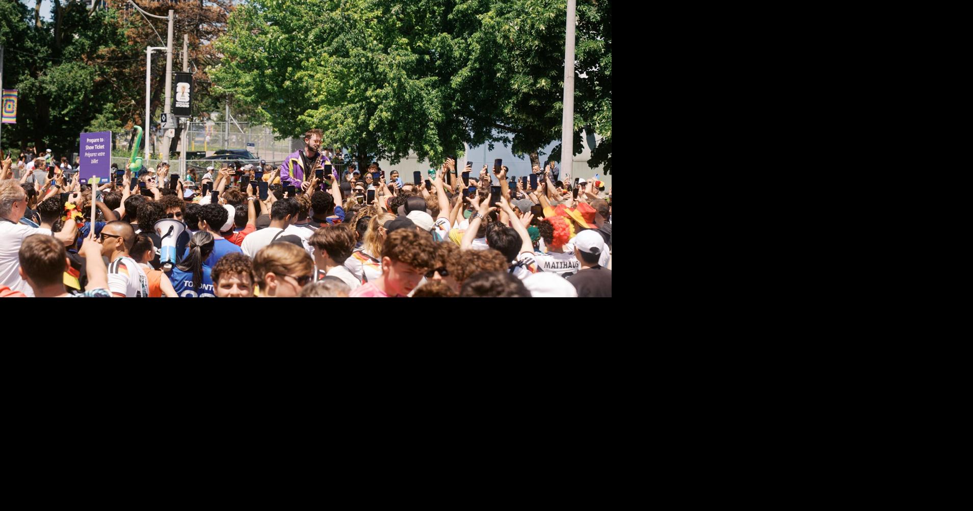 A huge block party is taking over a Toronto parking lot to celebrate the city’s final World Cup match