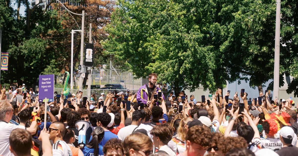 A huge block party is taking over a Toronto parking lot to celebrate the city’s final World Cup match
