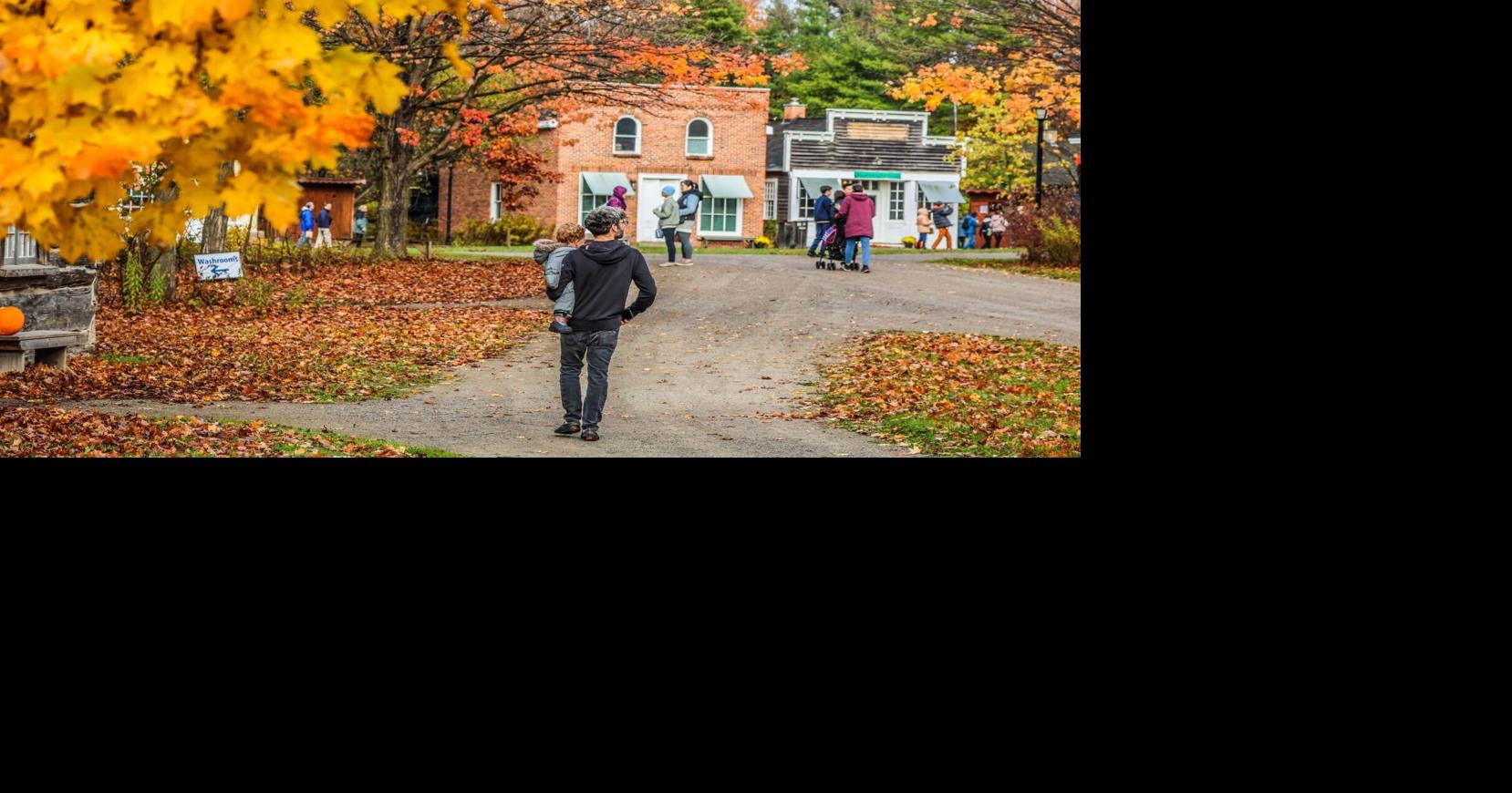 This Ontario park features a historic 35-building pioneer village and a haunted railway