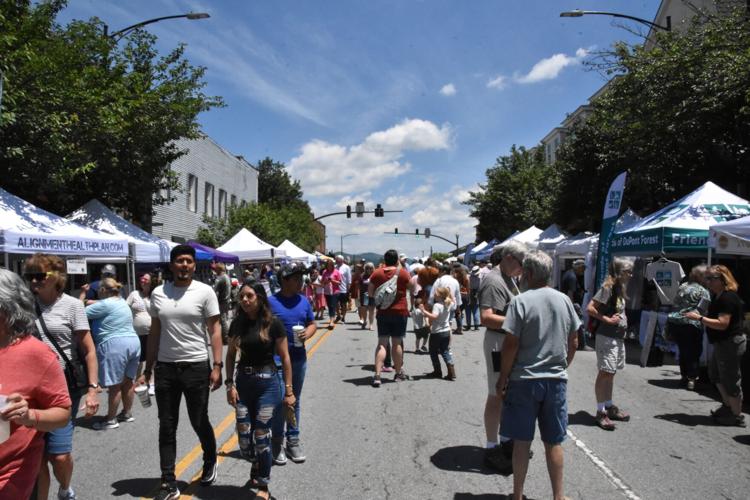 The streets were packed on Saturday afternoon