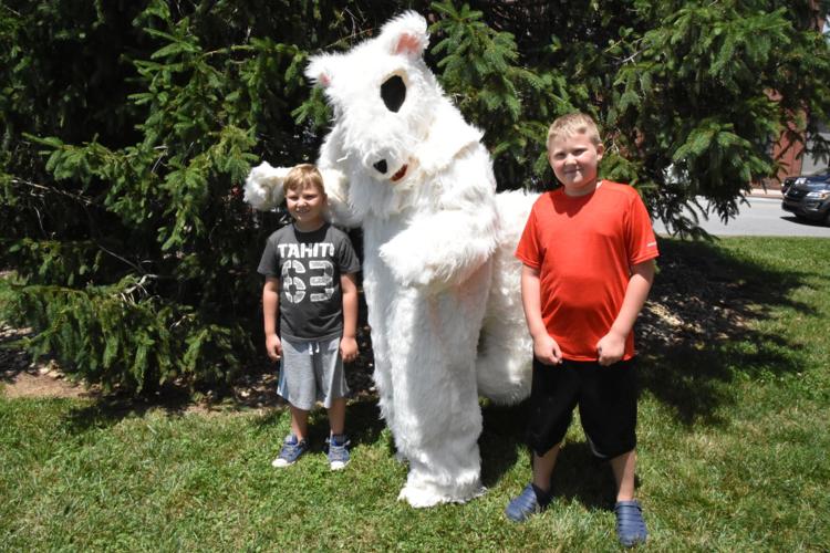 The White Squirrel made a special appearance next to the courthouse on Saturday afternoon.