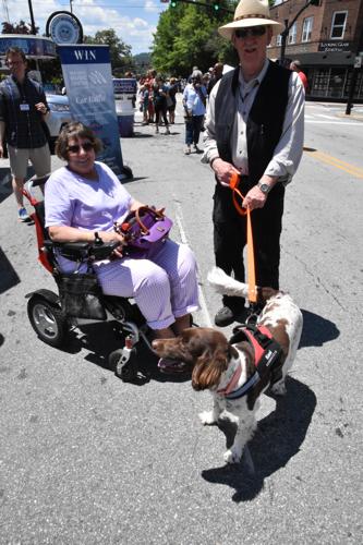 Brevard's Chris (left) and John Gibbs had a good time with their dog, Kani .JPG